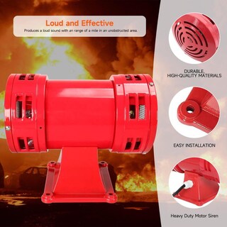Foto 6 | Foto 6 | Sirena De Alarma Yaeccc 110v 150db Súper Fuerte En Rojo Para El Hogar
