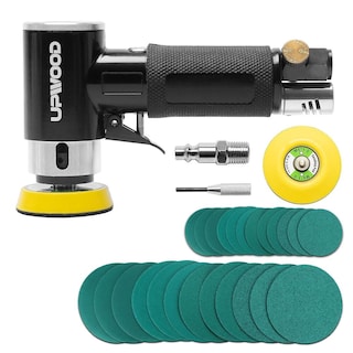Foto 1 | Foto 1 | Mini Lijadora Orbital Neumática Upwood Azul Con Kit De Almohadillas Y 24 Papeles De Lija
