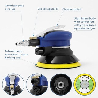 Foto 3 | Foto 3 | Lijadora Orbital De Aire Con Esponjas De Pulido Y Papeles De Lija