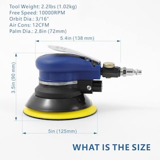 Foto 6 | Foto 6 | Lijadora Orbital De Aire Con Esponjas De Pulido Y Papeles De Lija