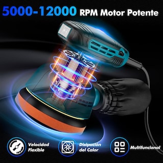 Foto 7 | Foto 7 | Pulidora Orbital Lostrain 5 Pulgadas Velocidad Variable Para Auto Madera Y Piso