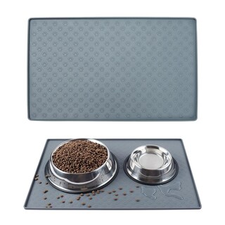 Foto 1 | Foto 1 | Tapete De Silicona Contaeras Gris Antidesbordamiento Para Mascotas Pequeñas Medianas Y Grandes