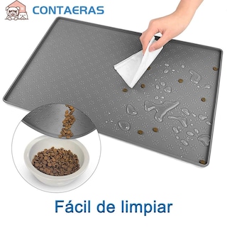 Foto 2 | Foto 2 | Tapete De Silicona Contaeras Gris Antidesbordamiento Para Mascotas Pequeñas Medianas Y Grandes