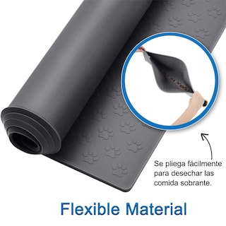 Foto 5 | Foto 5 | Tapete De Silicona Contaeras Gris Antidesbordamiento Para Mascotas Pequeñas Medianas Y Grandes