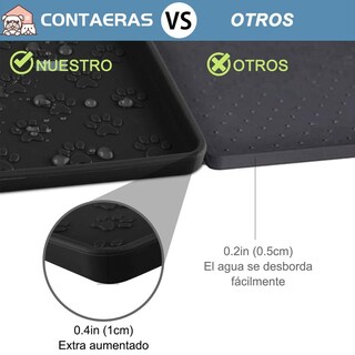Foto 4 | Foto 4 | Tapete De Silicona Contaeras Gris Antidesbordamiento Para Mascotas