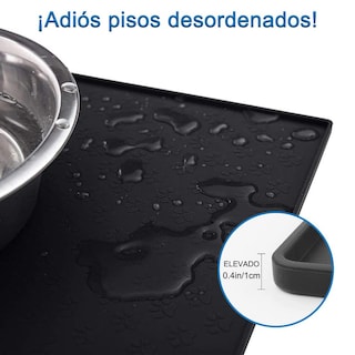 Foto 6 | Foto 6 | Tapete De Silicona Contaeras Gris Antidesbordamiento Para Mascotas