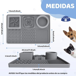 Foto 4 | Foto 4 | Alfombrilla Para Lamer Perros 6 En 1 Con Cuenco De Agua Para Reducir Ansiedad En Baño Y Entrenamient