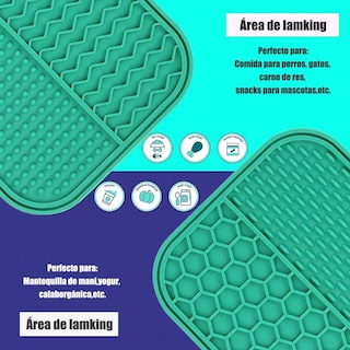 Foto 4 | Foto 4 | Alfombrilla Para Lamer Perros Talkcute Con Ventosa Verde Comedero Lento 4 En 1 Para Mascotas