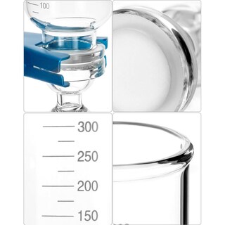 Foto 6 | Foto 6 | Aparato De Destilación Por Filtración Al Vacío Qwork Vidrio 1000ml Con Embudo Graduado Y Matraz De F
