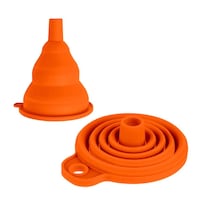 Set De Embudos Plegables Coquo Naranja Calidad Premium
