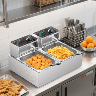 Foto 2 | Foto 2 | Freidora Eléctrica Olym Store Acero Inoxidable 12.7 Cuartos Con 2 Cestas Y Doble Temperatura Ajustab