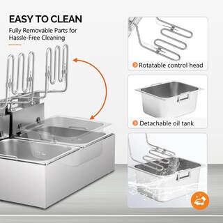 Foto 5 | Foto 5 | Freidora Eléctrica Olym Store Acero Inoxidable 12.7 Cuartos Con 2 Cestas Y Doble Temperatura Ajustab