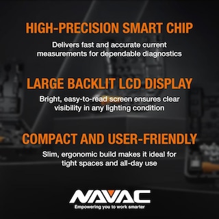 Foto 5 | Foto 5 | Pinza Multímetro Navac Nmc1 Visualización Retroiluminada Mandíbula Grande Ajustable Chip Alta Precis