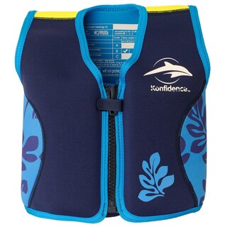 Foto 1 | Foto 1 | Chaqueta De Natación Infantil Konfidence Azul Navy Y Azul Con Estampado De Palmeras