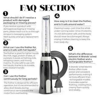 Foto 7 | Foto 7 | Espumador De Leche Eléctrico K-brands Con Cable Mezclador Potente Para Café Y Capuchino