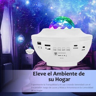 Foto 5 | Foto 5 | Proyector De Estrellas Y Galaxias Mosu Blanco Con Altavoz Bluetooth Y Control Remoto