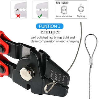 Foto 5 | Foto 5 | Kit De Herramientas Con Cable De Acero Inoxidable En Aluminio 5029.2 Cm Para Prensar Cuerda De Alamb