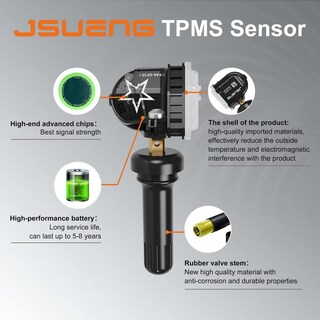 Foto 7 | Foto 7 | Sensor Tpms De Repuesto Buick Cadillac Chevy Gmc Negro Paquete De 4 Para Sistema De Monitoreo De Pre