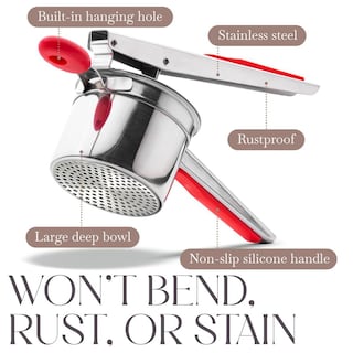 Foto 5 | Foto 5 | Rizador De Papas Bellemain Rojo De Acero Inoxidable Para Puré De Papas