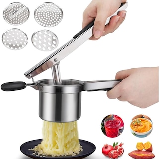 Foto 1 | Foto 1 | Aplastador De Papas Kzings Acero Inoxidable Mango Ergonómico Con Discos Intercambiables Para Cocina