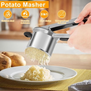 Foto 4 | Foto 4 | Aplastador De Papas Kzings Acero Inoxidable Mango Ergonómico Con Discos Intercambiables Para Cocina