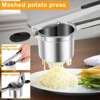 Foto 6 | Foto 6 | Aplastador De Papas Kzings Acero Inoxidable Mango Ergonómico Con Discos Intercambiables Para Cocina