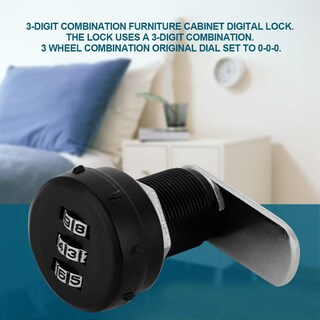 Foto 8 | Foto 8 | Cerradura Cam Garosa Plata Aleación De Zinc De 3 Dígitos Para Seguridad De Gabinete Y Cajón