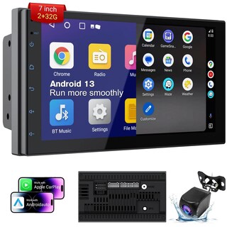 Foto 1 | Foto 1 | Estéreo Inalámbrico Haudio Negro De Doble Din Con Pantalla Táctil Hd Y Carplay Para Todos Los Vehícu