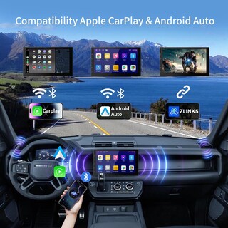 Foto 6 | Foto 6 | Estéreo Inalámbrico Haudio Negro De Doble Din Con Pantalla Táctil Hd Y Carplay Para Todos Los Vehícu