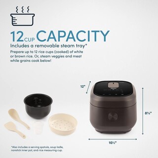 Foto 6 | Foto 6 | Arrocera Y Multicocina Profesional Aroma Housewares Negro 12 Tazas