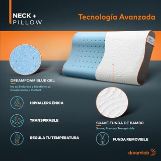 Foto 7 | Foto 7 | Almohada Cervical Dreamlab Memory Foam Gel Hipoalergénica Ortopédica Para Hombre Y Mujer