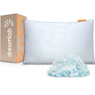 Foto 1 | Foto 1 | Almohada Dreamlab Polar Cloud Blanco Altura Ajustable Memory Foam Tamaño King Size 45cm X 84cm