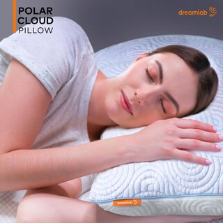 Foto 3 | Foto 3 | Almohada Dreamlab Polar Cloud Blanco Altura Ajustable Memory Foam Tamaño King Size 45cm X 84cm