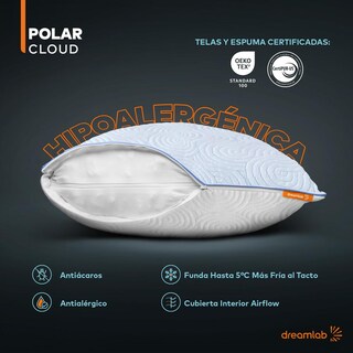 Foto 4 | Foto 4 | Almohada Dreamlab Polar Cloud Blanco Altura Ajustable Memory Foam Tamaño King Size 45cm X 84cm