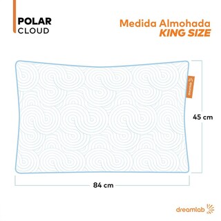 Foto 5 | Foto 5 | Almohada Dreamlab Polar Cloud Blanco Altura Ajustable Memory Foam Tamaño King Size 45cm X 84cm