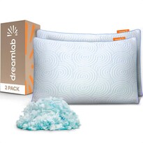Almohada Dreamlab Polar Cloud Blanca Altura Ajustable Tamaño King Size Firmeza Media Hipoalergénica