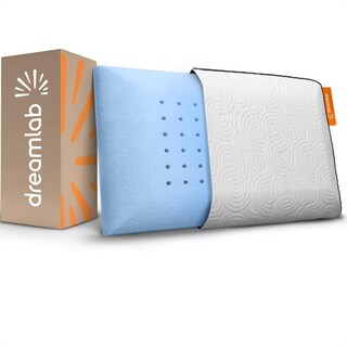 Foto 1 | Foto 1 | Almohada Dreamlab Azul Gel De Memory Foam Con Funda De Bambú Hipoalergénica Firme Medio Tamaño Están