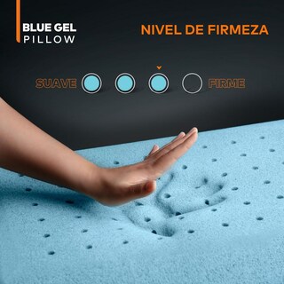Foto 4 | Foto 4 | Almohada Dreamlab Azul Gel De Memory Foam Con Funda De Bambú Hipoalergénica Firme Medio Tamaño Están