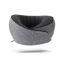 Almohada De Viaje Smart Bamboo Azul Ergonómica Con Soporte Cervical En Forma De U