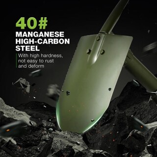 Foto 7 | Foto 7 | Pala De Camping Redcamp Verde Militar Plegable Con Mango Triple Para Senderismo