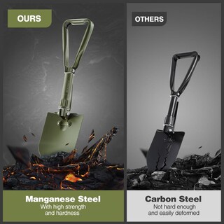 Foto 8 | Foto 8 | Pala De Camping Redcamp Verde Militar Plegable Con Mango Triple Para Senderismo