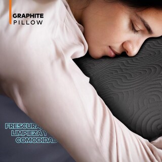 Foto 2 | Foto 2 | Almohada Dreamlab Graphite Con Memory Foam Y Carbón Hipoalergénica Antibacterial Firme Medio