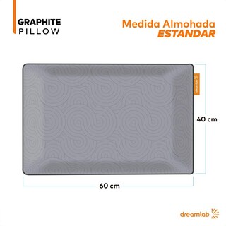 Foto 5 | Foto 5 | Almohada Dreamlab Graphite Con Memory Foam Y Carbón Hipoalergénica Antibacterial Firme Medio
