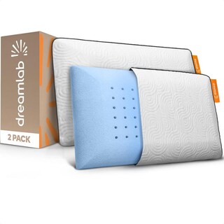 Foto 1 | Foto 1 | Almohada Dreamlab Azul Memory Foam Con Gel Y Funda De Bambú Hipoalergénica 2 Piezas Estándar