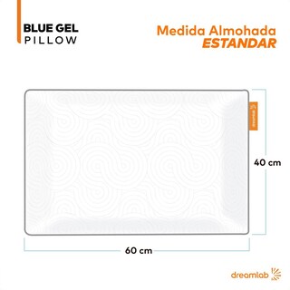 Foto 5 | Foto 5 | Almohada Dreamlab Azul Memory Foam Con Gel Y Funda De Bambú Hipoalergénica 2 Piezas Estándar