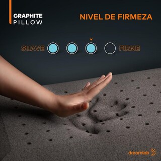 Foto 3 | Foto 3 | Almohada Dreamlab Graphite Memory Foam Hipoalergénica Para Soporte King Size (2 Piezas)