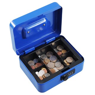 Foto 7 | Foto 7 | Caja Fuerte De Acero Xydled Azul Con Cerradura De Combinación Y Bandeja Extraíble Mediana