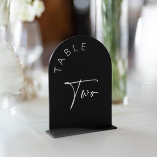 Foto 3 | Foto 3 | Números De Mesa De Boda De Arco Negro Con Soportes De Acrílico 5x7 Pulgadas