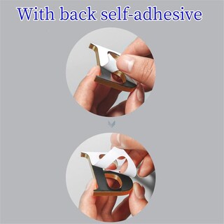 Foto 6 | Foto 6 | Pegatina De Latón Soild 2.6 Pulgadas Letras Inglesas Autoadhesivas Para Señalización De Dirección De