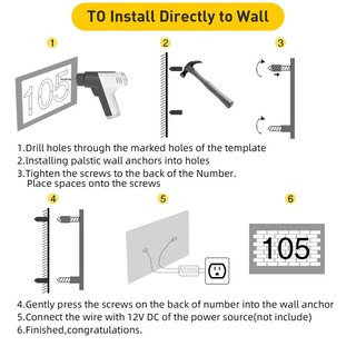 Foto 2 | Foto 2 | Números De Casa Midit Acero Inoxidable Led Retroiluminados 8 Pulgadas